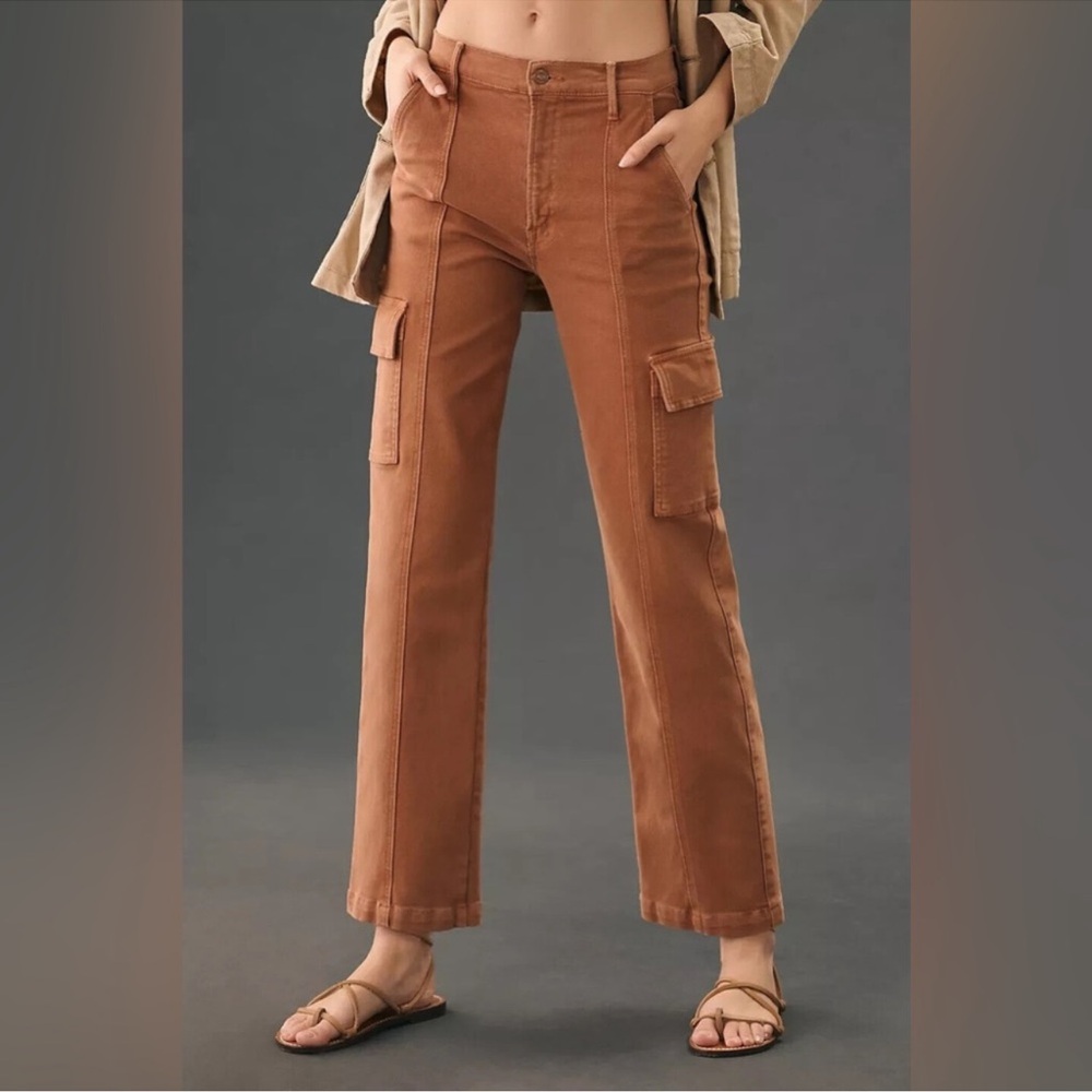 MOTHER The Rambler Cargo Ankle Denim Jeans Wash: Second Chance 🧡🤎🧡